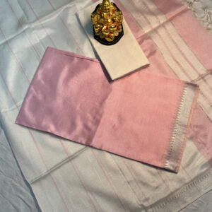 Mangalagiri Pattu Dress Materials(Baby Pink)
