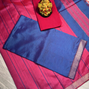 Mangalagiri Pattu Dress Materials(Blue)