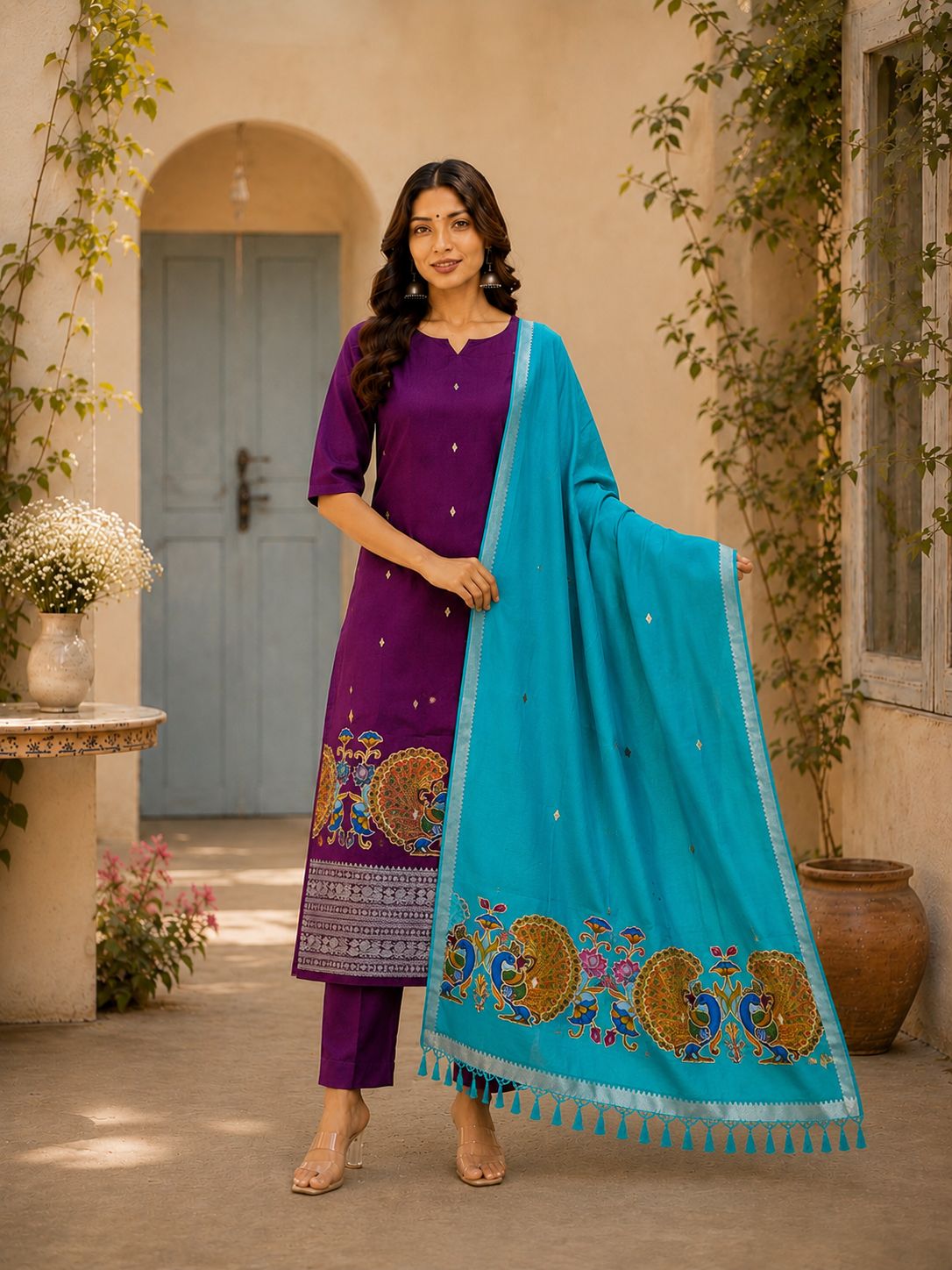 Mangalagiri Pattu Dress Materials