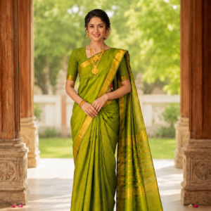 Mangalagiri Pattu Middle Checks Saree