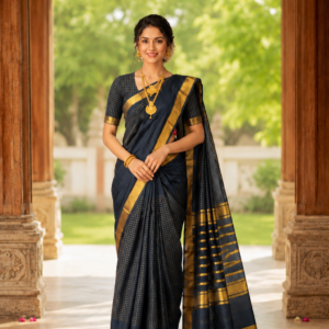 Mangalagiri Pattu Middle Checks Saree