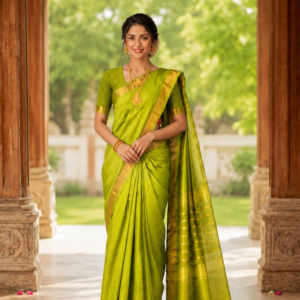 Mangalagiri Pattu Middle Checks Saree
