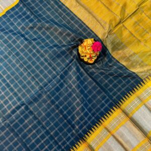 Mangalagiri Pattu Satin Big Checks Sarees