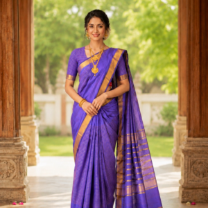 Mangalagiri Pattu Middle Checks Saree