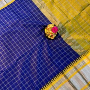 Mangalagiri Pattu Satin Big Checks Sarees