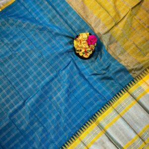 Mangalagiri Pattu Satin Big Checks Sarees