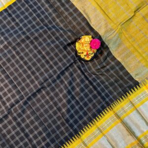 Mangalagiri Pattu Satin Big Checks Sarees
