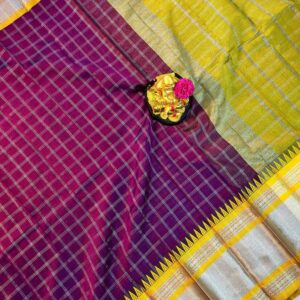 Mangalagiri Pattu Satin Big Checks Sarees