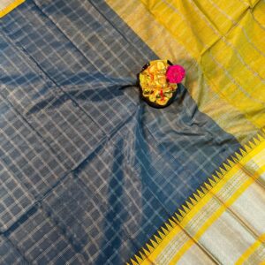 Mangalagiri Pattu Satin Big Checks Sarees