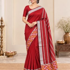 Mangalagiri Pattu Pochampalli Border Saree