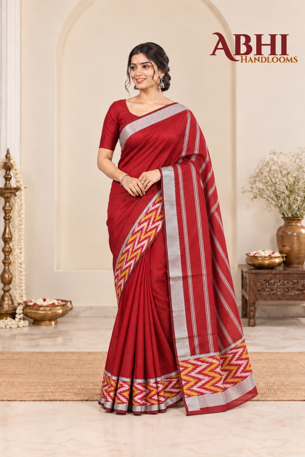 Mangalagiri Pattu Pochampalli Border Saree
