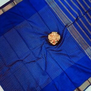 Mangalagiri Pattu Middle Checks Saree