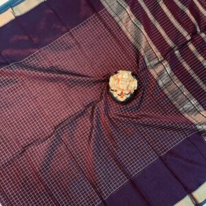 Mangalagiri Pattu Middle Checks Saree