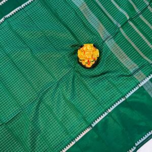 Mangalagiri Pattu Double Temple Checks Saree