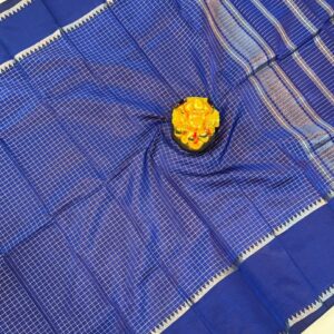 Mangalagiri Pattu Double Temple Checks Saree