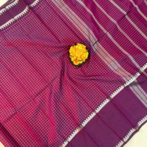 Mangalagiri Pattu Double Temple Checks Saree