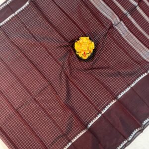 Mangalagiri Pattu Double Temple Checks Saree