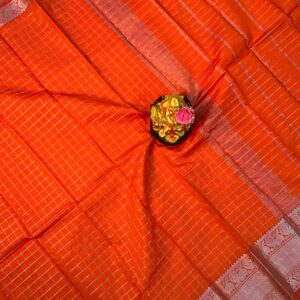 Mangalagiri Pattu Nemali Border Checks Sarees