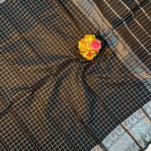 Mangalagiri Pattu Nemali Border Checks Sarees