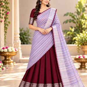 Mangalagiri Pattu Half Sarees