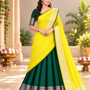 Mangalagiri Pattu Half Sarees