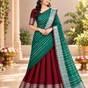 Mangalagiri Pattu Half Sarees