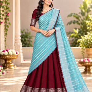 Mangalagiri Pattu Half Sarees