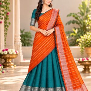 Mangalagiri Pattu Half Sarees