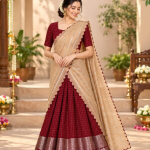Mangalagiri Pattu Half Sarees