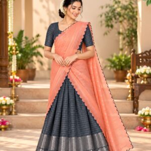 Mangalagiri Pattu Half Sarees